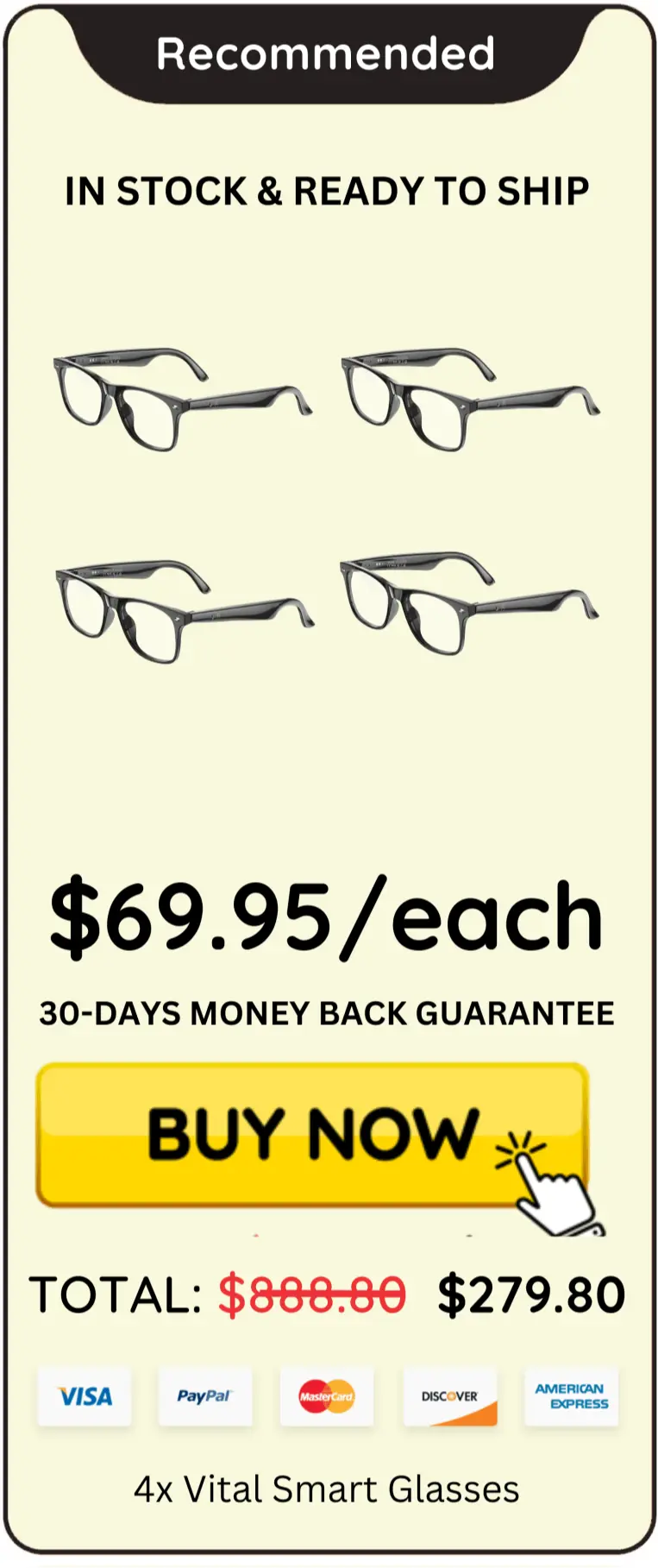 Vital Smart Glasses offer price