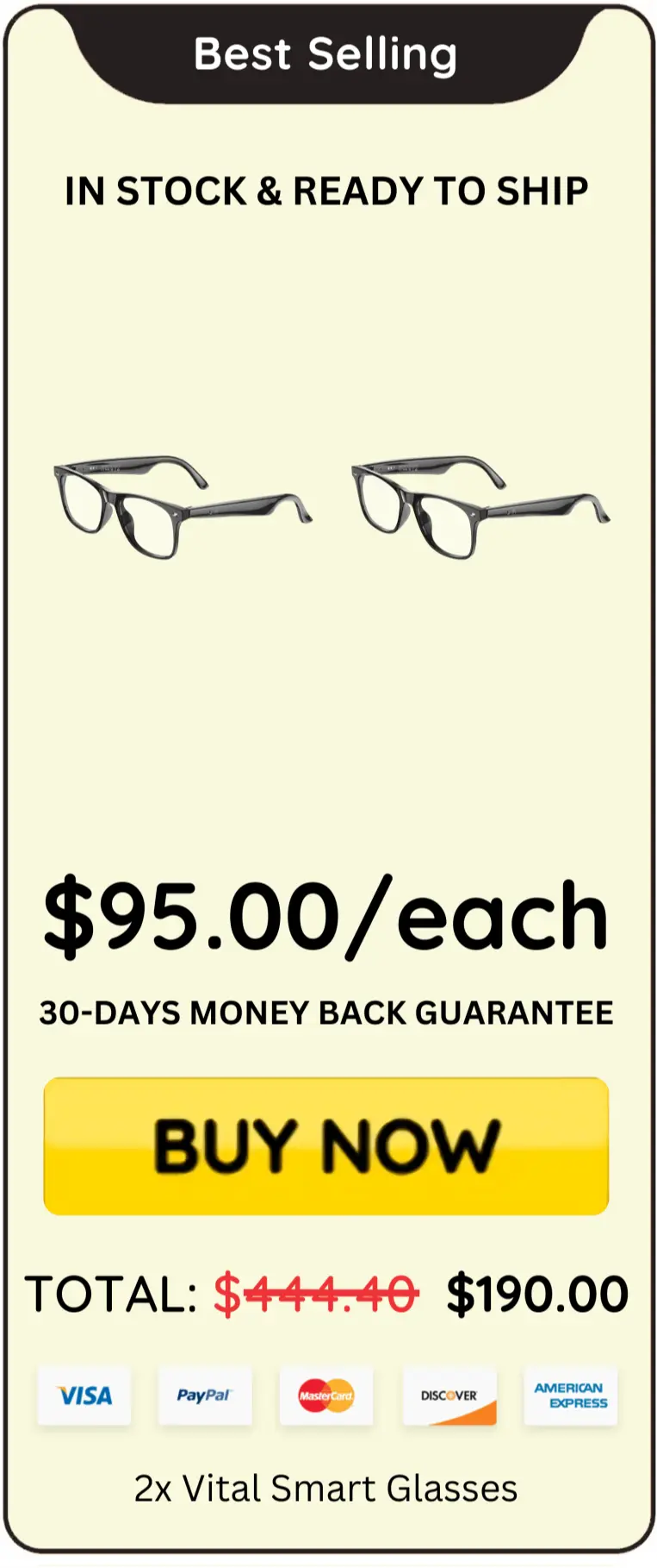 Vital Smart Glasses offer best price